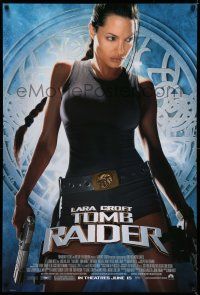 1k428 LARA CROFT TOMB RAIDER advance 1sh '01 sexy Angelina Jolie, from adventure video game!