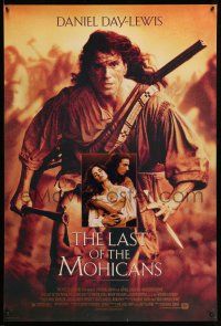 1k431 LAST OF THE MOHICANS 1sh '92 Daniel Day Lewis as adopted Native American!
