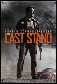 1k434 LAST STAND teaser DS 1sh '13 full-length Arnold Schwarzenegger w/gun & Camaro!