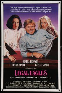 1k439 LEGAL EAGLES 1sh '86 Robert Redford, Daryl Hannah, Debra Winger, directed by Ivan Reitman!