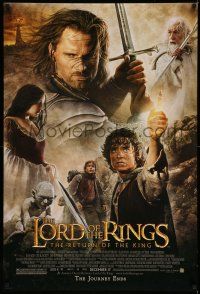1k463 LORD OF THE RINGS: THE RETURN OF THE KING advance DS 1sh '03 Jackson, cast montage!
