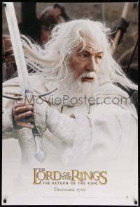 1k465 LORD OF THE RINGS: THE RETURN OF THE KING teaser DS 1sh '03 Ian McKellan as Gandalf!