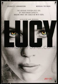 1k474 LUCY teaser DS 1sh '14 cool image of Scarlett Johansson in the title role!