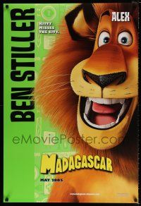 1k479 MADAGASCAR advance DS 1sh '05 African cartoon animals, Ben Stiller as Alex!