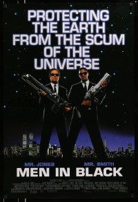 1k503 MEN IN BLACK 1sh '97 Will Smith & Tommy Lee Jones protecting the Earth!