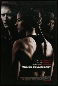 1k514 MILLION DOLLAR BABY advance DS 1sh '04 Clint Eastwood, boxer Hilary Swank, Freeman!