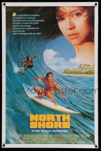 1k562 NORTH SHORE 1sh '87 great Hawaiian surfing image + close up of sexy Nia Peeples!