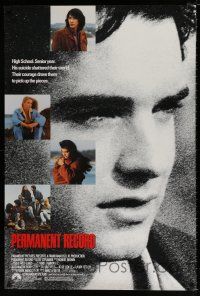 1k580 PERMANENT RECORD 1sh '88 Pamela Gidley, Alan Boyce, teen suicide!