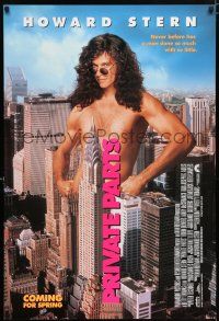 1k602 PRIVATE PARTS advance 1sh '96 naked Howard Stern in New York City, coming for Spring!