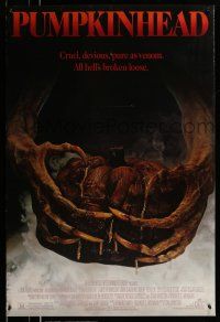 1k609 PUMPKINHEAD 1sh '88 directed by Stan Winston, Lance Henriksen, creepy horror image!