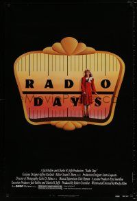 1k618 RADIO DAYS 1sh '87 Woody Allen, Seth Green, Dianne Wiest, New York City!