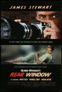 1k627 REAR WINDOW DS 1sh R00 Alfred Hitchcock, image of voyeur Jimmy Stewart & sexy Grace Kelly!