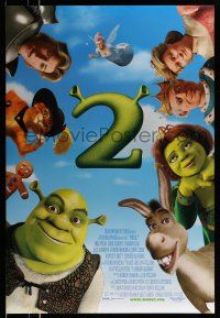 1k685 SHREK 2 DS 1sh '04 computer animated fairy tale characters!