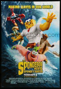 1k707 SPONGEBOB MOVIE: SPONGE OUT OF WATER advance DS 1sh '15 wacky image surfing with cast!