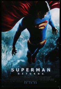 1k745 SUPERMAN RETURNS advance DS 1sh '06 Bryan Singer, great full-length image of Routh in space!