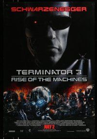 1k764 TERMINATOR 3 int'l advance DS 1sh '03 Arnold Schwarzenegger, creepy image of killer robots!