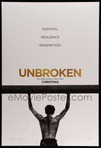 1k807 UNBROKEN teaser DS 1sh '14 Jack O'Connell, Survival. Resilience. Redemption!