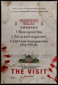 1k817 VISIT teaser DS 1sh '15 M. Night Shyamalan, grandma's rules, gruesome image!