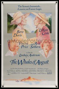 1k827 WHALES OF AUGUST 1sh '87 c/u of elderly Bette Davis & Lillian Gish, Lindsay Anderson!