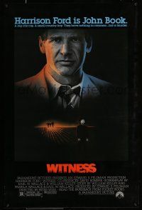 1k832 WITNESS 1sh '85 big city cop Harrison Ford in Amish country, directed by Peter Weir!