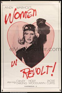 1k001 WOMEN IN REVOLT 1sh '72 Andy Warhol's satirical take on Women's Liberation, Candy Darling!