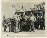 1m092 4 FOR TEXAS 8x10.25 still '64 The Three Stooges with Dean Martin & Ursula Andress by boat!