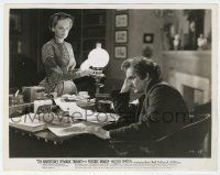 1m097 ADVENTURES OF MARK TWAIN 8x10.25 still '44 Alexis Smith looks at Fredric March at desk!