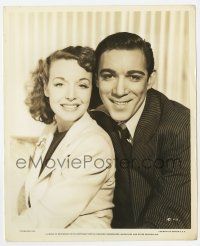 1m186 BULLETS FOR O'HARA 8.25x10 still '41 smiling portrait of young Anthony Quinn & Joan Perry!