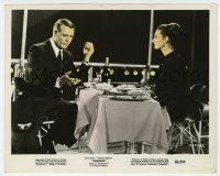 1m017 CHARADE color 8x10 still '63 Cary Grant & Audrey Hepburn eating dinner outdoors!