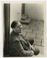 1m208 CHARLES LAUGHTON 8x10 key book still '40s great youthful smiling portrait sitting in doorway!