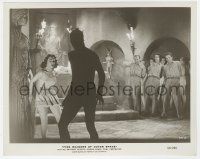 1m319 FIRE MAIDENS OF OUTER SPACE 8x10 still '56 men watch shadowy figure menacing sexy girl!