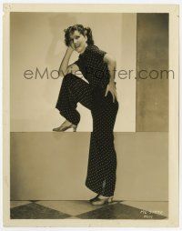 1m528 JEAN PARKER 8x10.25 still '30s full-length modeling a polka-dotted pajama suit!