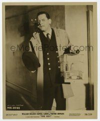 1m552 KEY 8.25x10 still '58 great close up of confused William Holden holding bird in cage!