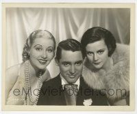 1m559 KISS & MAKE-UP 8x9.75 still '34 Cary Grant between pretty Genevieve Tobin & Helen Mack!