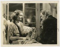1m630 MARK OF THE VAMPIRE 8x10.25 still '35 Barrymore stares at Elizabeth Allen grabbing her neck!