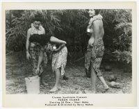 1m703 PAGAN ISLAND 8x10.25 still '61 Barry Mahon directed, topless white Polynesian native girls!