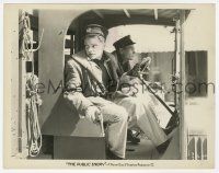 1m732 PUBLIC ENEMY 8x10.25 still '31 great c/u of James Cagney & Edward Woods with guns in truck!