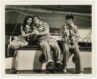 1m764 PARDON MY SARONG 8.25x10 still '42 Bud Abbott w/ Lou Costello & Nan Wynn on boat, cut scene!
