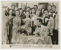 1m888 TEA FOR TWO 8.25x10 still '50 Doris Day & Gordon MacRae sitting in front of singing chorus!