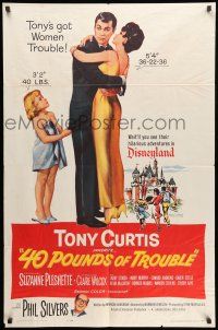 1p009 40 POUNDS OF TROUBLE 1sh '63 Tony Curtis has women trouble, Suzanne Pleshette!