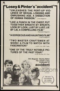 1p016 ACCIDENT reviews 1sh '67 Losey, written by Harold Pinter, sexy Jacqueline Sassard!