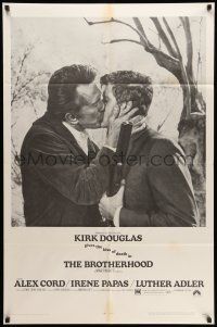 1p135 BROTHERHOOD 1sh '68 Kirk Douglas gives the kiss of death to Alex Cord!