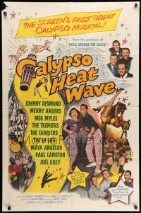 1p152 CALYPSO HEAT WAVE 1sh '57 Desmond & Anders, from the producers of Rock Around the Clock!