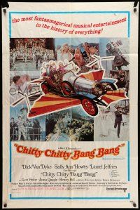 1p179 CHITTY CHITTY BANG BANG style B 1sh '69 Dick Van Dyke, Sally Ann Howes, artwork of flying car