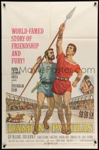 1p223 DAMON & PYTHIAS 1sh '62 Il Tiranno di Siracusa, world-famed story of friendship and fury!