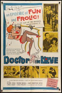 1p257 DOCTOR IN LOVE 1sh '61 an epidemic of fun & frolic 11 out of 10 doctors recommend!