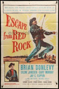 1p293 ESCAPE FROM RED ROCK 1sh '57 Brian Donlevy, Eilene Janssen & Gary Murray in western action!
