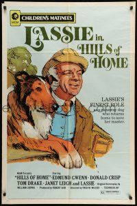 1p452 HILLS OF HOME 1sh R72 Janet Leigh, art of Lassie the dog & Edmund Gwenn!