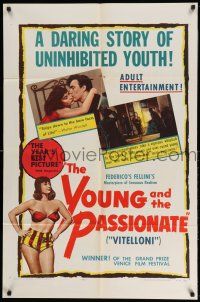 1p484 I VITELLONI 1sh '57 Federico Fellini's The Young & The Passionate, wonderful art!