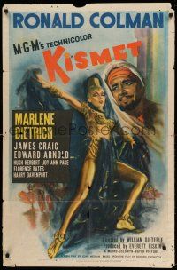 1p539 KISMET style C 1sh '44 art of sexy Marlene Dietrich as harem girl + Ronald Colman!